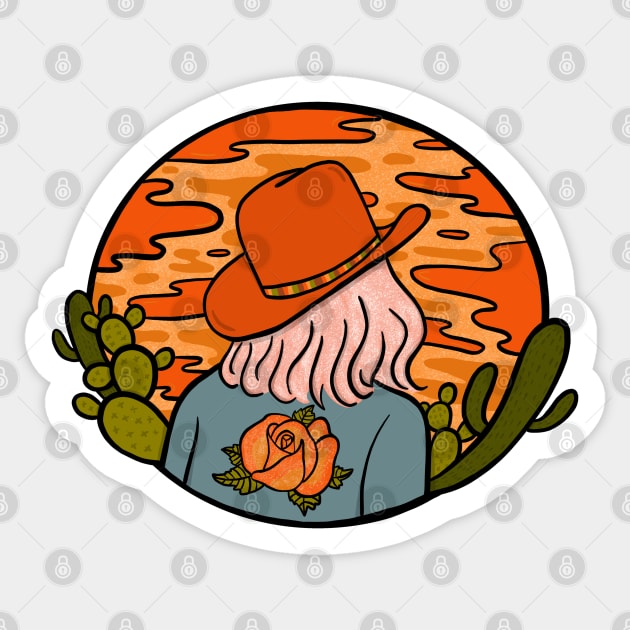 Desert Cowgirl Sticker by Doodle by Meg